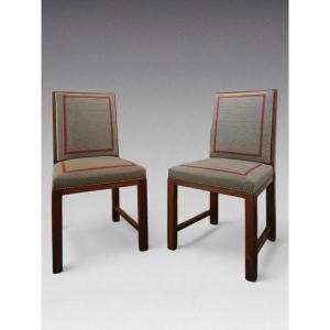 Jacques Adnet - Pair Of Neo-classical Chairs (1950)