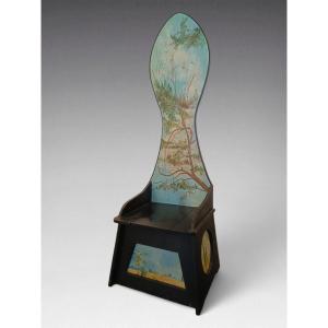 Chaise haute dans le goût de Mario Ceroli (1970)