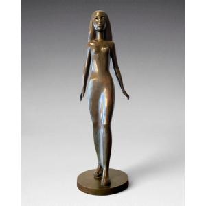 Riccardo Scarpa - Bronze Oriental Woman Italy (1970)