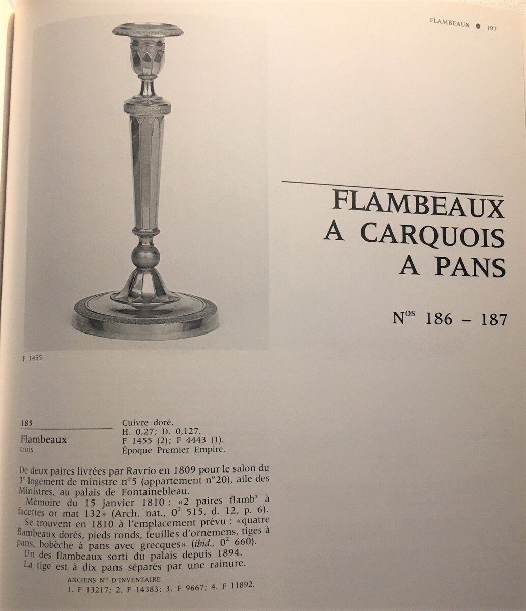 Paire De Flambeaux à Carquois à Pans Par Ravrio d'époque Empire-photo-3