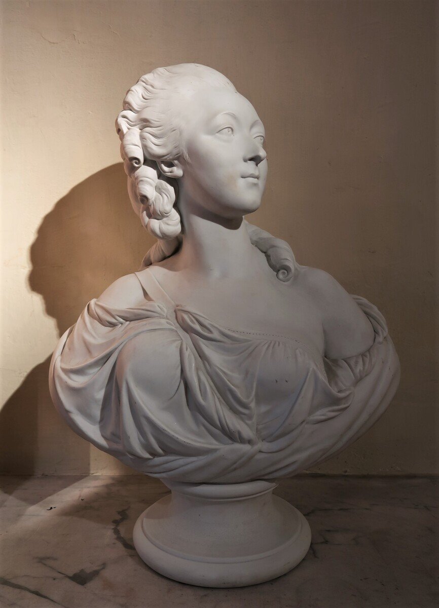 Biscuit Bust Representing La Du Barry After Pajou