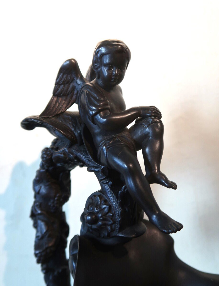 Pair Of Large Renaissance Style Bronze Ewers-photo-1