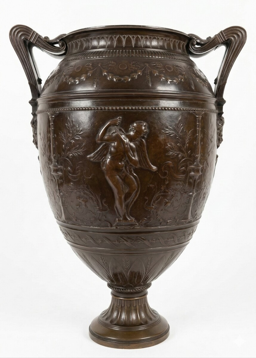 Grand vase ansé en bronze 