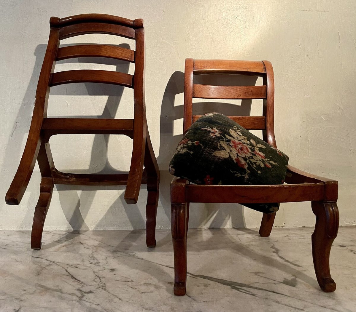 Pair Of Charles X Period Miniature Chairs-photo-3
