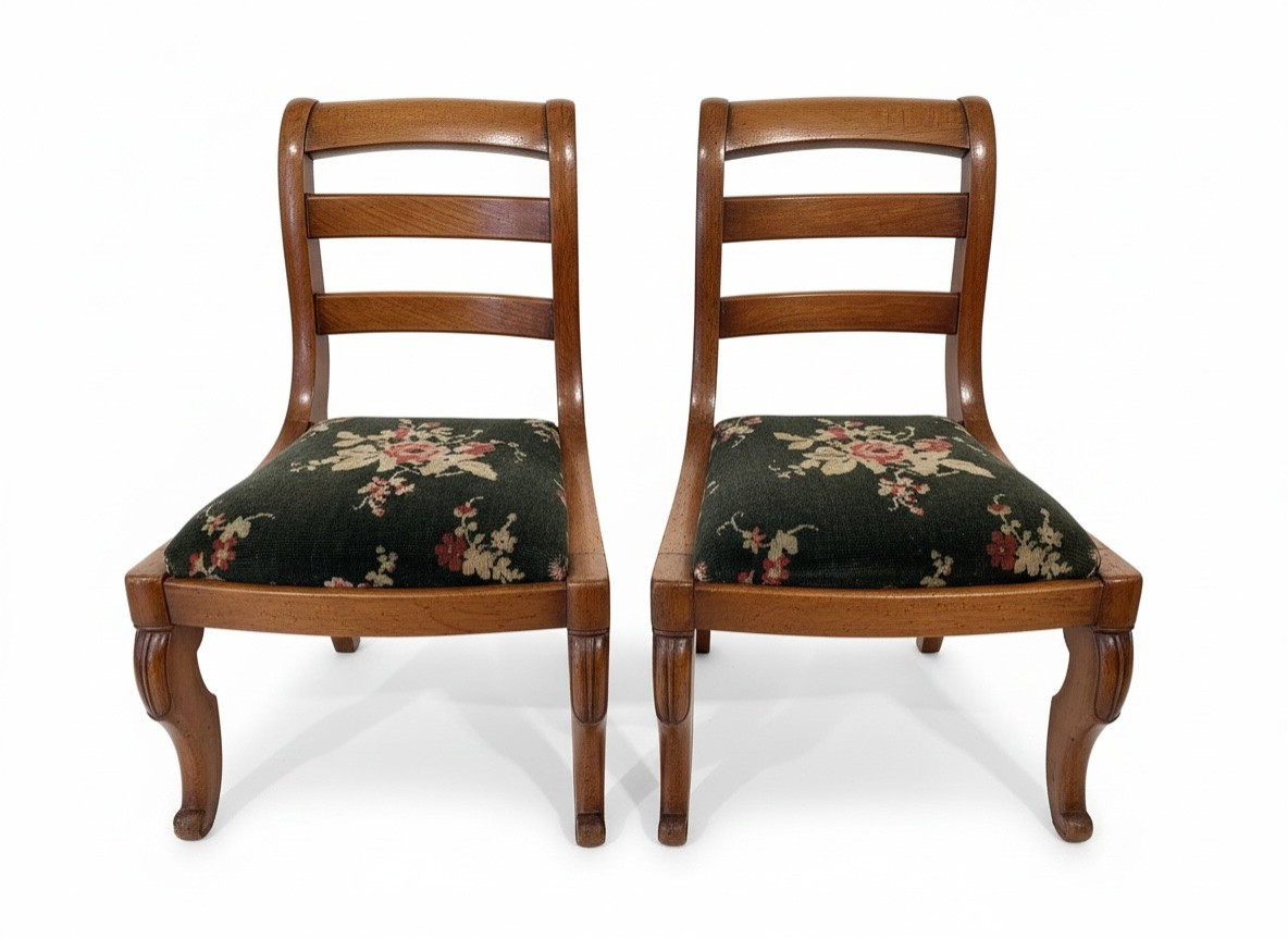 Pair Of Charles X Period Miniature Chairs