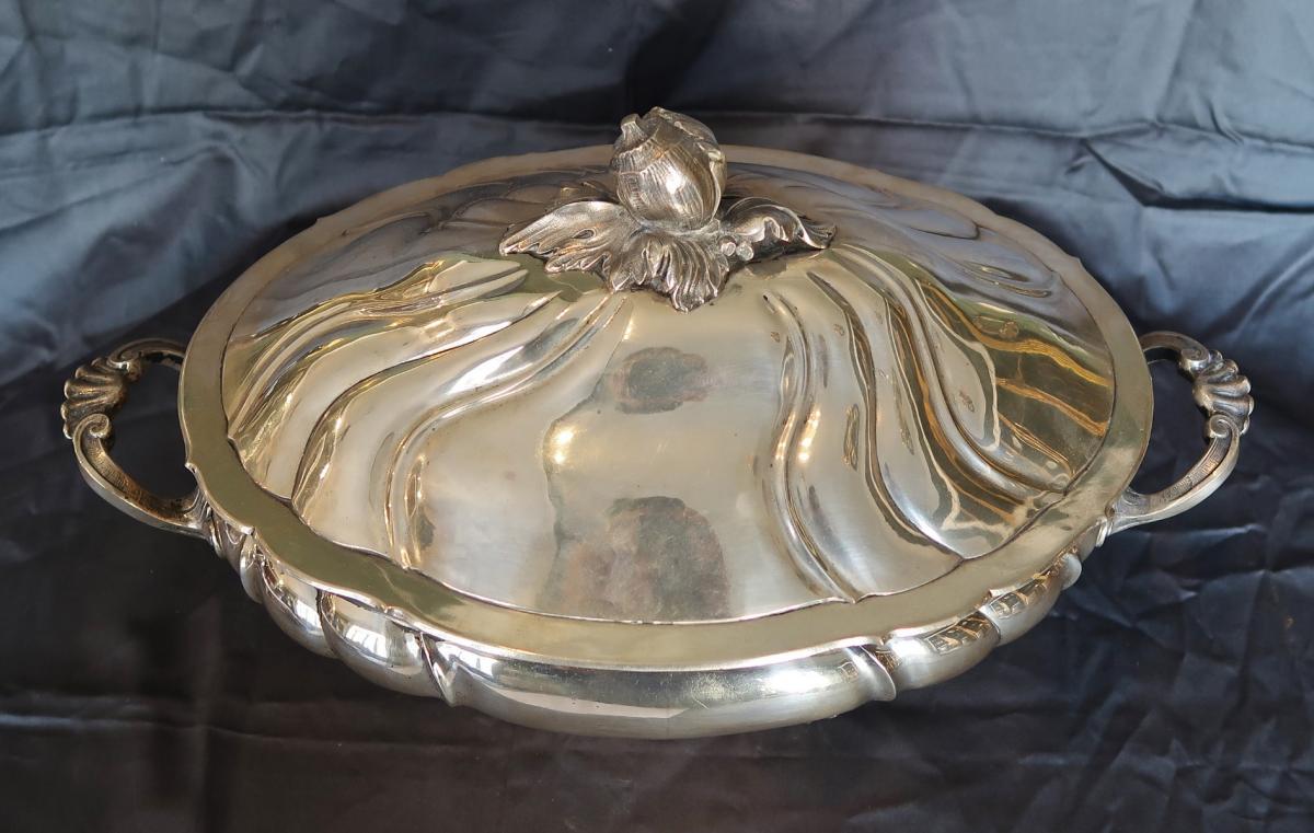 Large 19th Soup Tureen In The Louis XV Style-photo-2