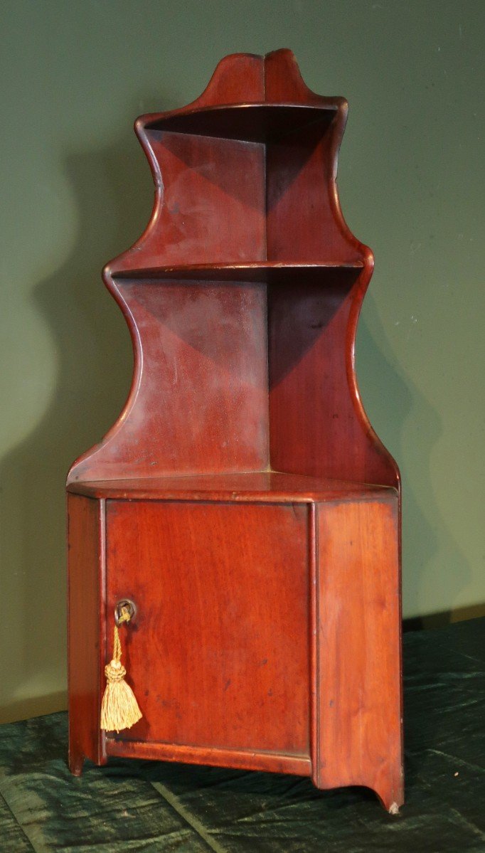 Pair Of Mahagony Corner Cupboards-photo-2