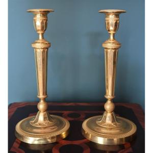 Pair Of Candlesticks With Sided Quivers By Ravrio, Empire Period