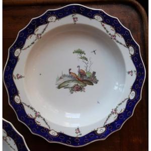 Suite Of 6 Tournai Soft Porcelain Plates - The Hague, 18th Century