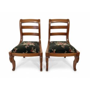 Pair Of Charles X Period Miniature Chairs