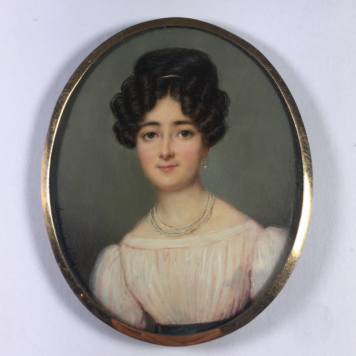 Dagoty Pierre-Edouard 1825, portrait miniature-photo-2