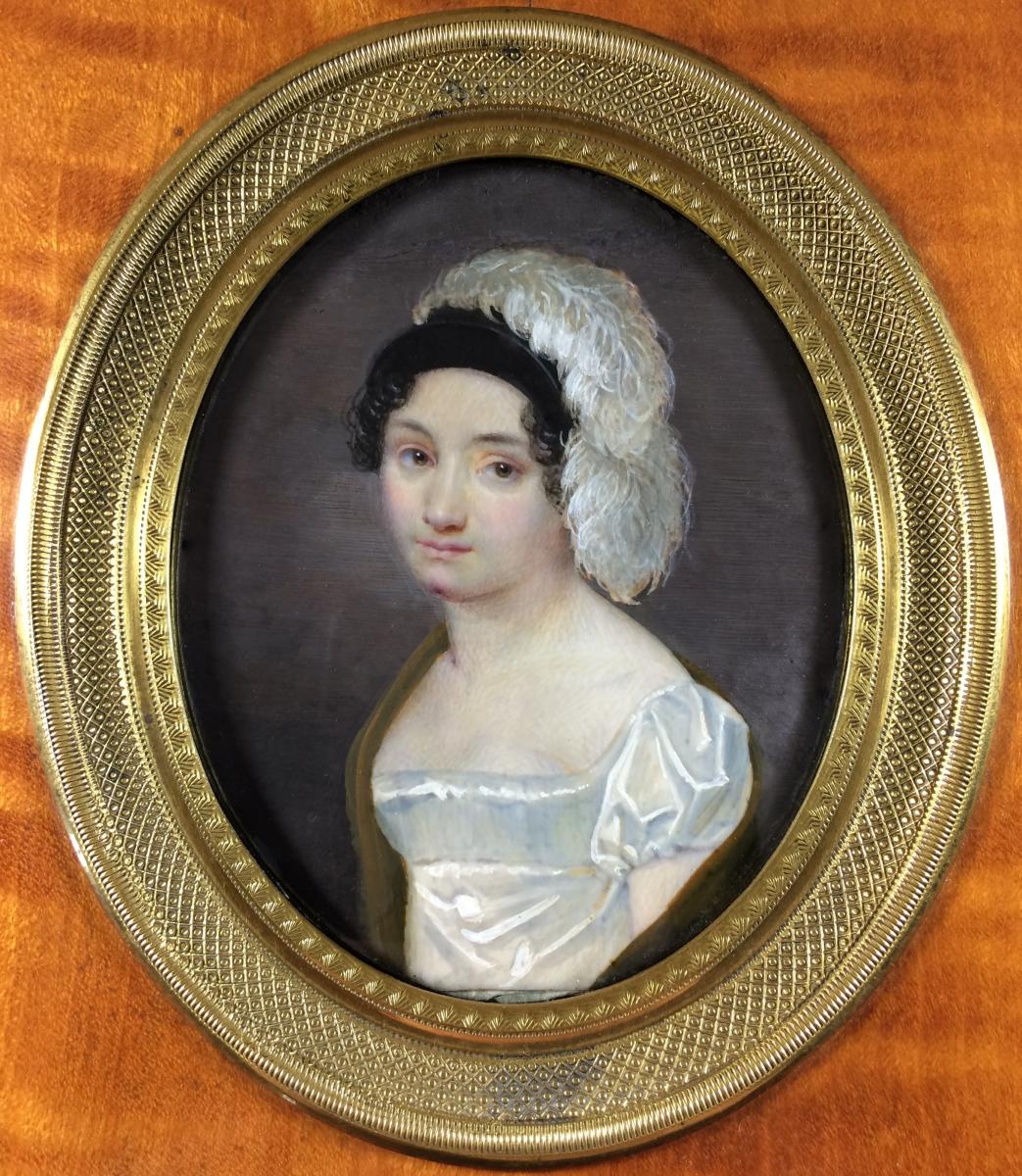 Portrait miniature Empire, vers 1810-photo-2