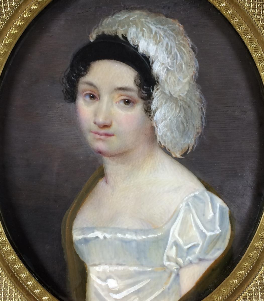 Portrait miniature Empire, vers 1810-photo-3