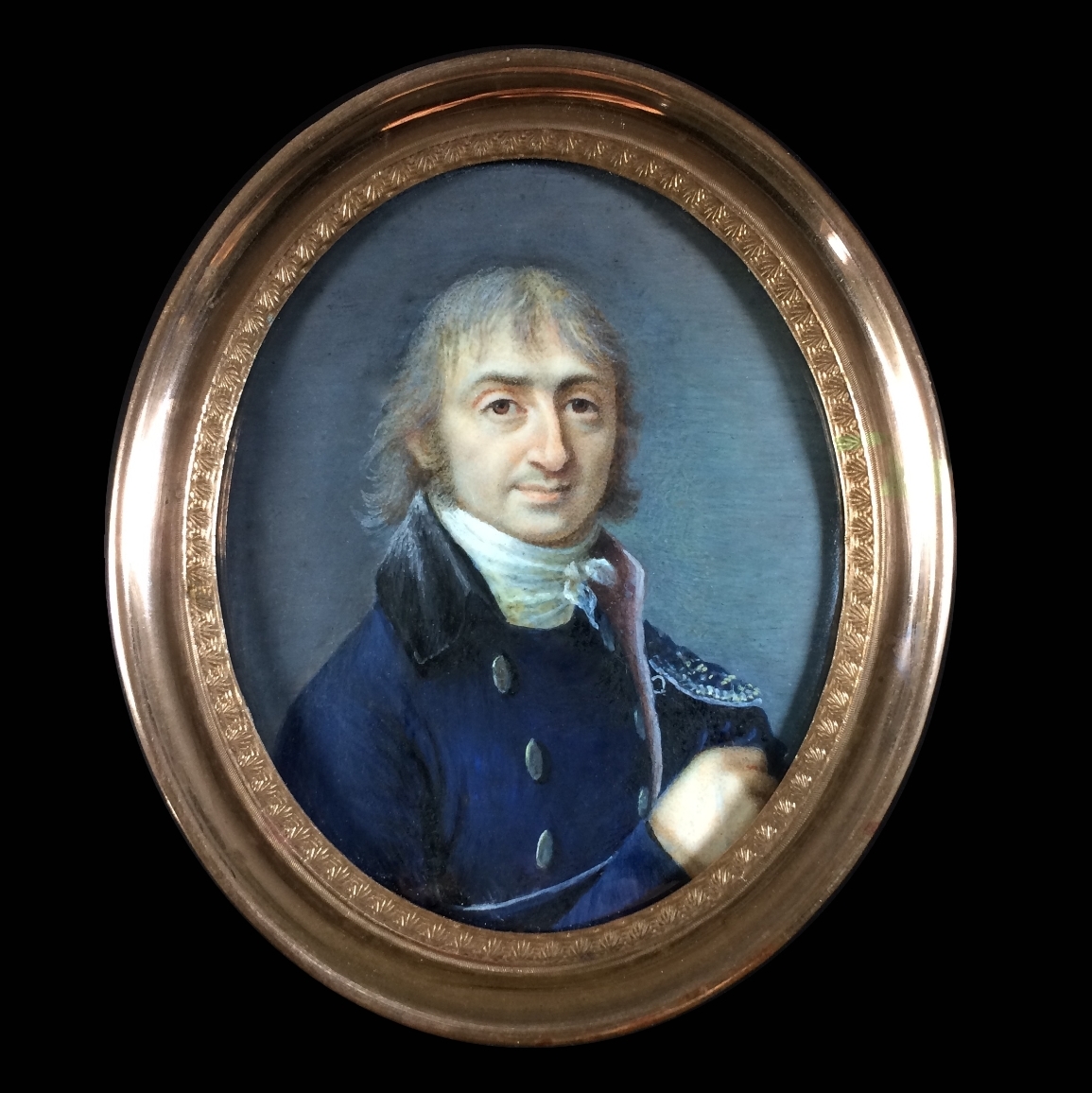  Empire Miniature Portrait, Commissioner Of War, Circa 1803-photo-2