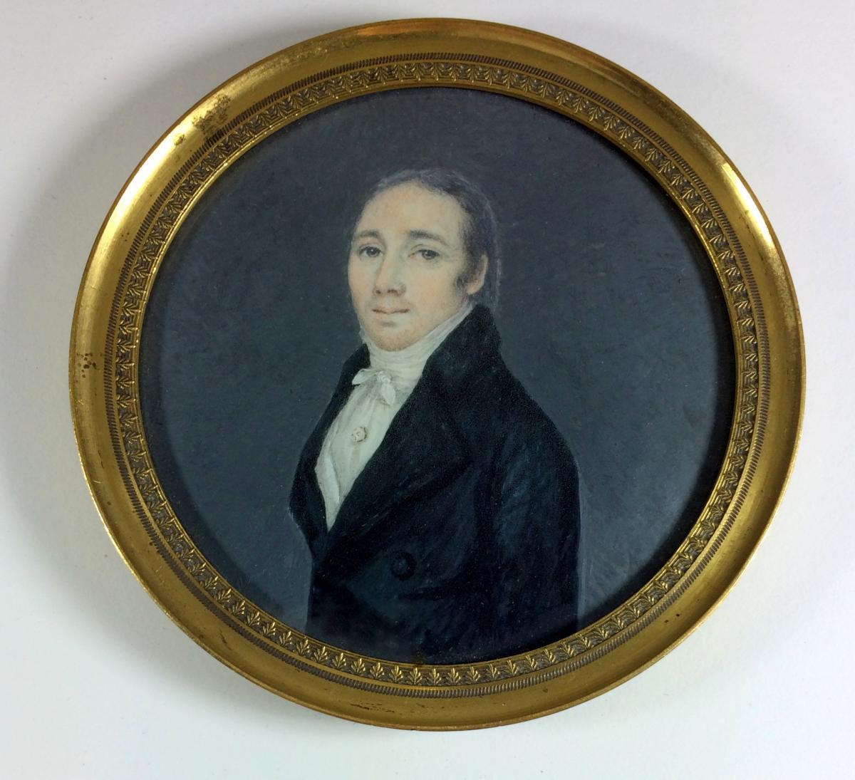 Empire Miniature Portrait, Circa 1800