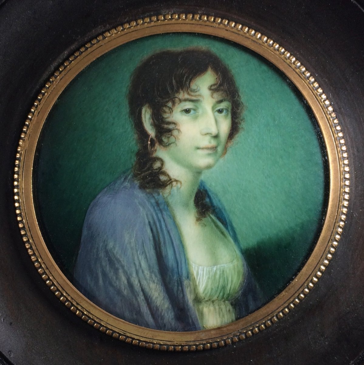 Portrait Of A Woman, Miniature  Portrait, Empire Period