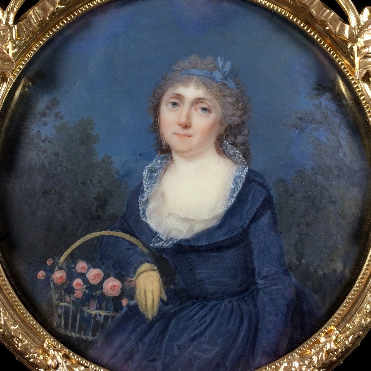 Portrait en miniature de Reine de Morel  de Barral de Montauvrad, XVIIIe siècle-photo-2