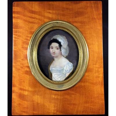 Empire Miniature Portrait, Circa 1810