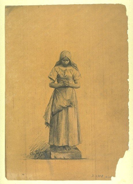 Charles Jacquot, The Prayer In The Fields (circa 1888)-photo-8