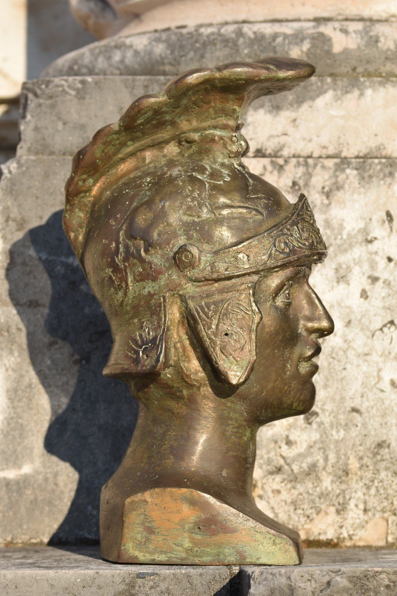 Tête de guerrier antique, peut-être Arès ou Achille (vers 1910)-photo-2