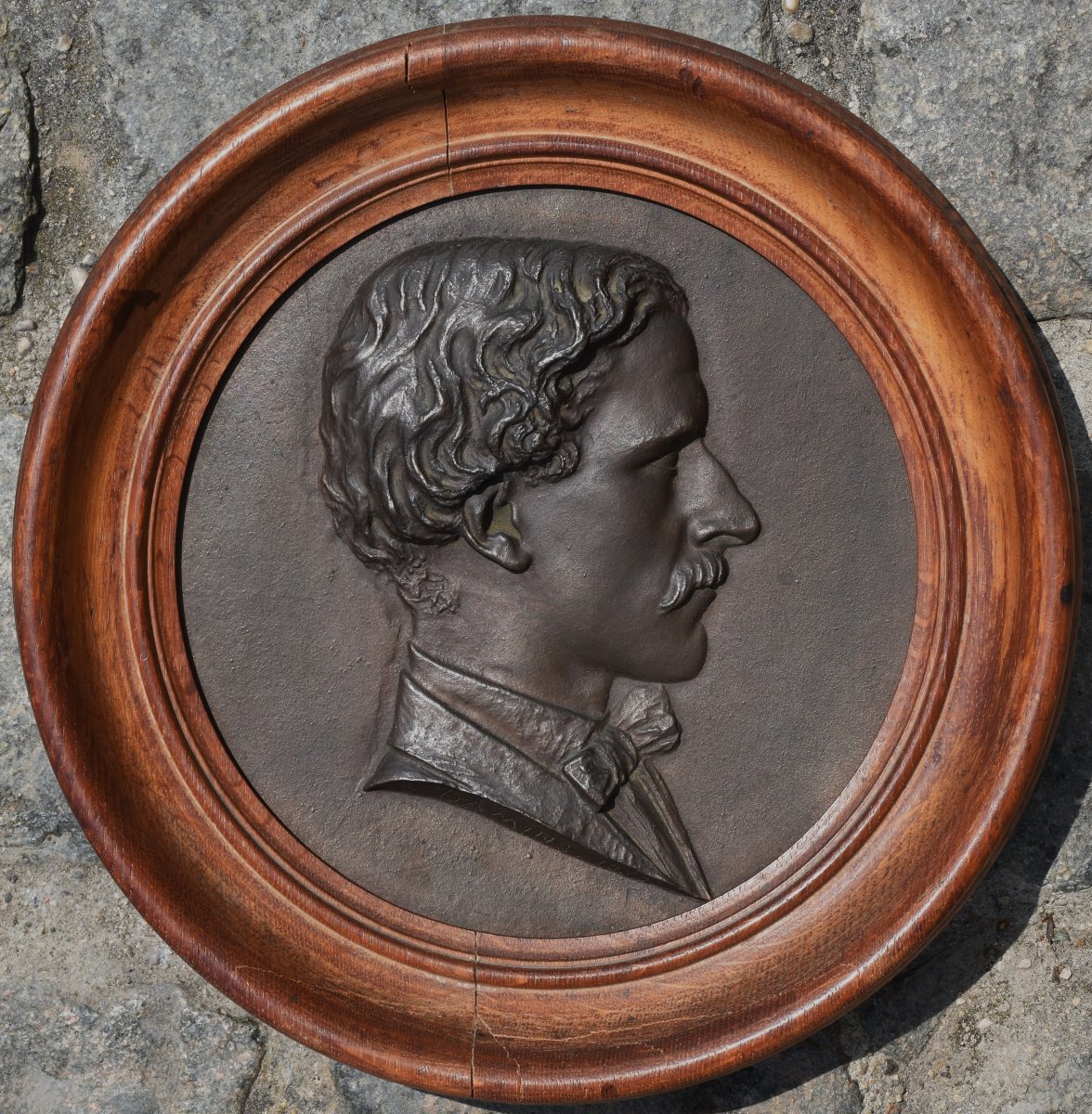 Pierre DAMIEN (Tours, 1824-1902),  Portrait d’homme avec nœud papillon (1852)