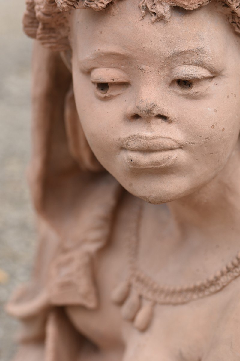 Émile BLAVIER (Crespin 1821 - Paris 1887), Buste de jeune femme noire (vers 1860-1870)-photo-4