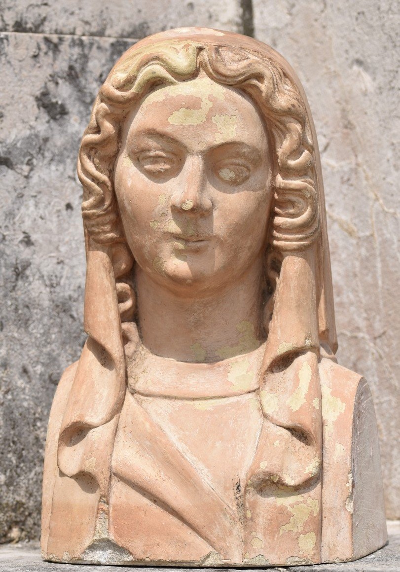 Joseph GAZAN (Nice, 1891 - 1985), Tête de Vierge (vers 1940)
