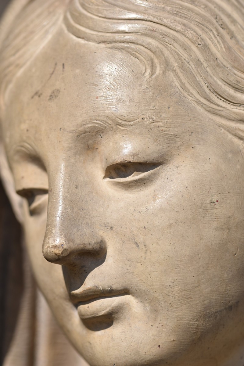 François NOUBEL (Toulouse, 1729-1793), Tête de Vierge (vers 1780) -photo-2