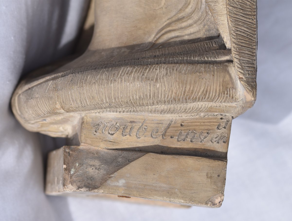 François NOUBEL (Toulouse, 1729-1793), Tête de Vierge (vers 1780) -photo-3