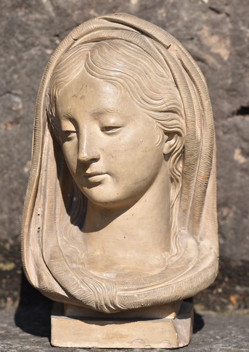 François NOUBEL (Toulouse, 1729-1793), Tête de Vierge (vers 1780) 