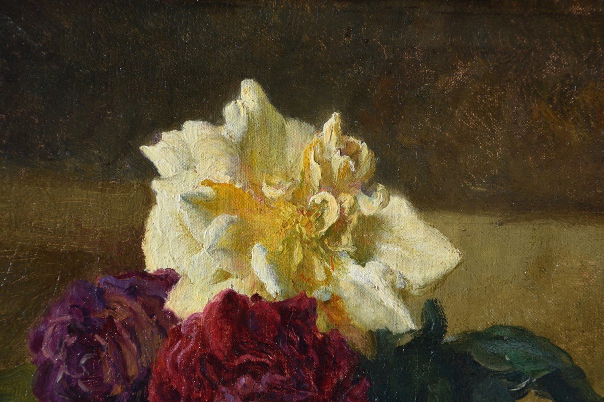 Antoine-Louis PERRET, Roses dans un verre (vers 1870)-photo-4