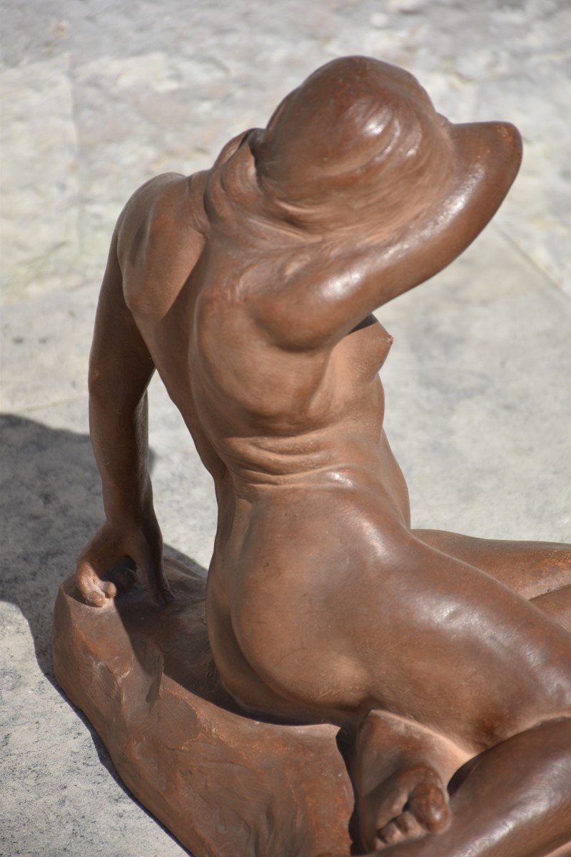 Johnny BUCHS (Dresde 1878 - Aarau 1963), Femme nue (vers 1910)-photo-4