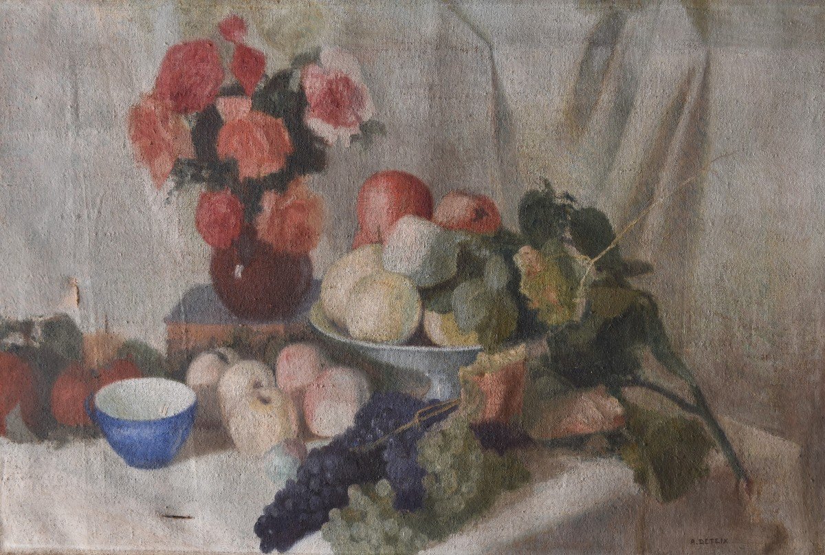 Adolphe Deteix, Still Life With Fruits And Vegetables (circa 1930)
