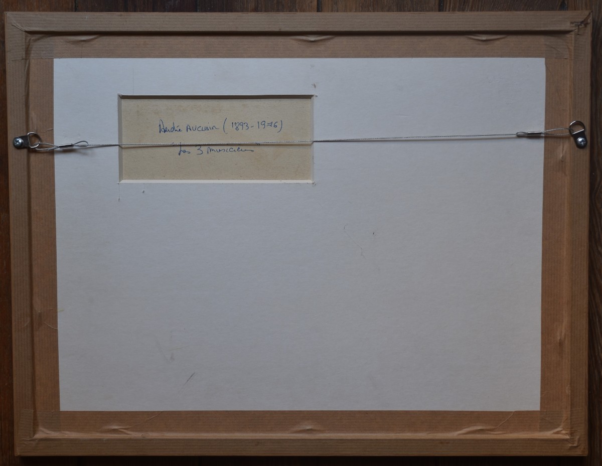 André AUCLAIR (Paris 1893 - Saint-Thomé 1976) Les 3 musiciens (version pianiste), vers 1930-photo-2