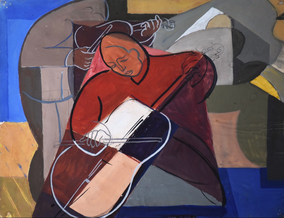 André AUCLAIR (Paris 1893 - Saint-Thomé 1976) Les 3 musiciens (version pianiste), vers 1930