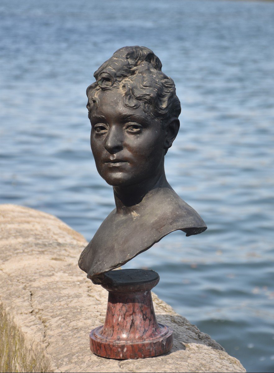 Léopold BERNSTAMM (Riga 1859 - Menton 1939), Portrait de femme (vers 1900)-photo-3