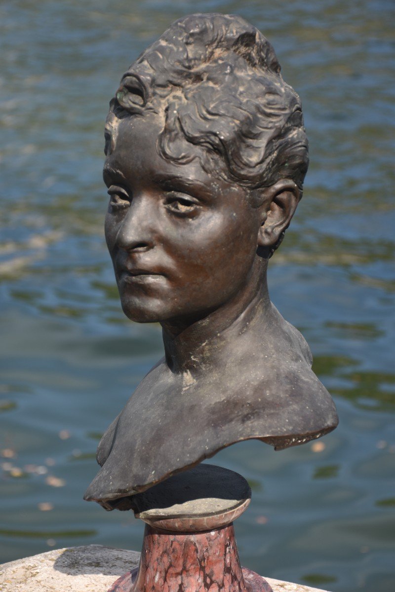 Léopold BERNSTAMM (Riga 1859 - Menton 1939), Portrait de femme (vers 1900)-photo-3