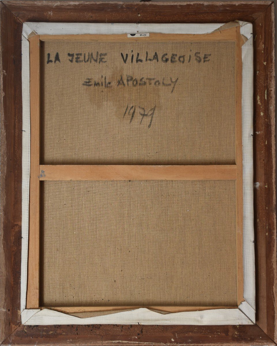 Émile APOSTOLY (Saint-Marcel-lès-Valence 1924 - Nyons 2013), La Jeune villageoise (1979)-photo-4