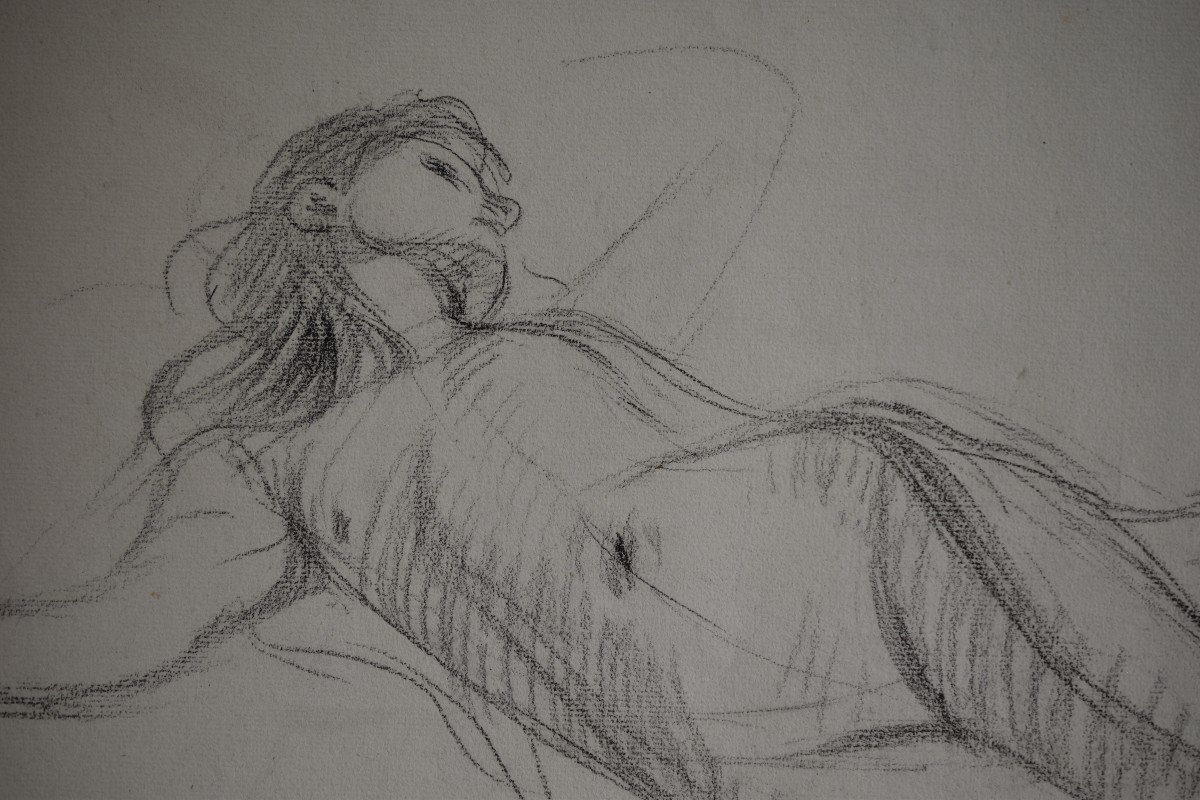 Georges PICARD (Remiremont 1857 - Yzeures-sur-Creuse 1943), Femme nue (vers 1900)-photo-1