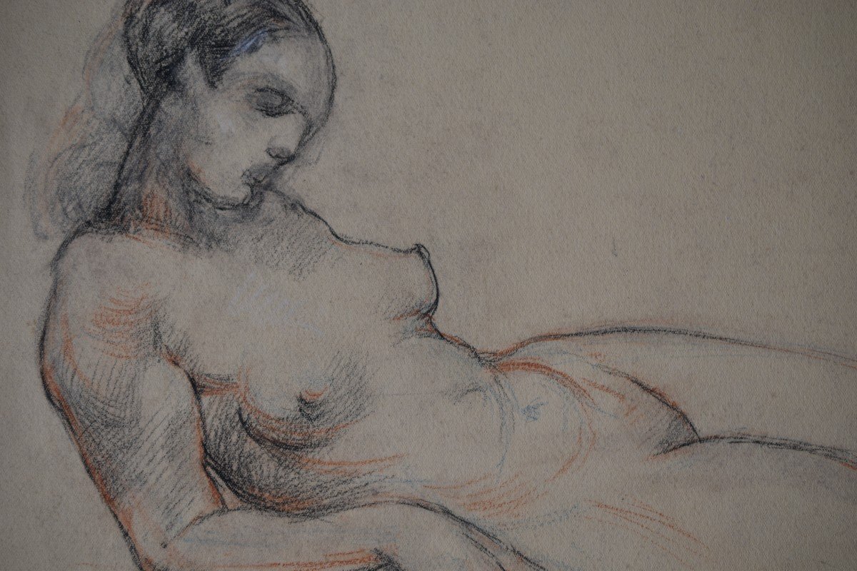 Attribué à Félix Benneteau-Desgrois, Femme nue (vers 1930)-photo-3