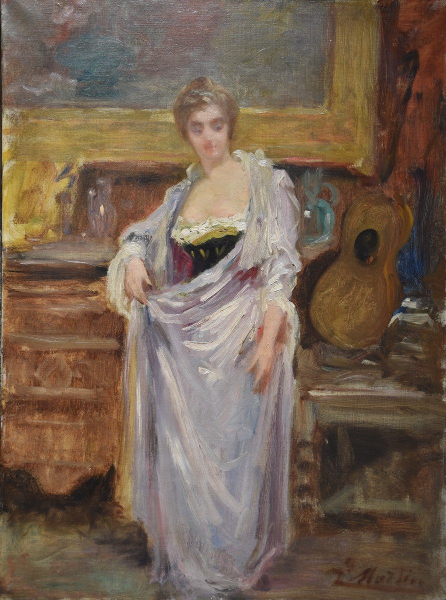 Jacques Martin, Woman And Guitar (circa 1900)