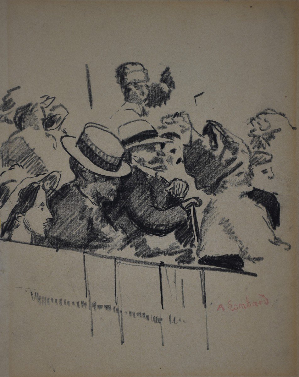 Alfred Lombard,  Spectators (at Borély Horse Racing In Marseille?) (circa 1910)