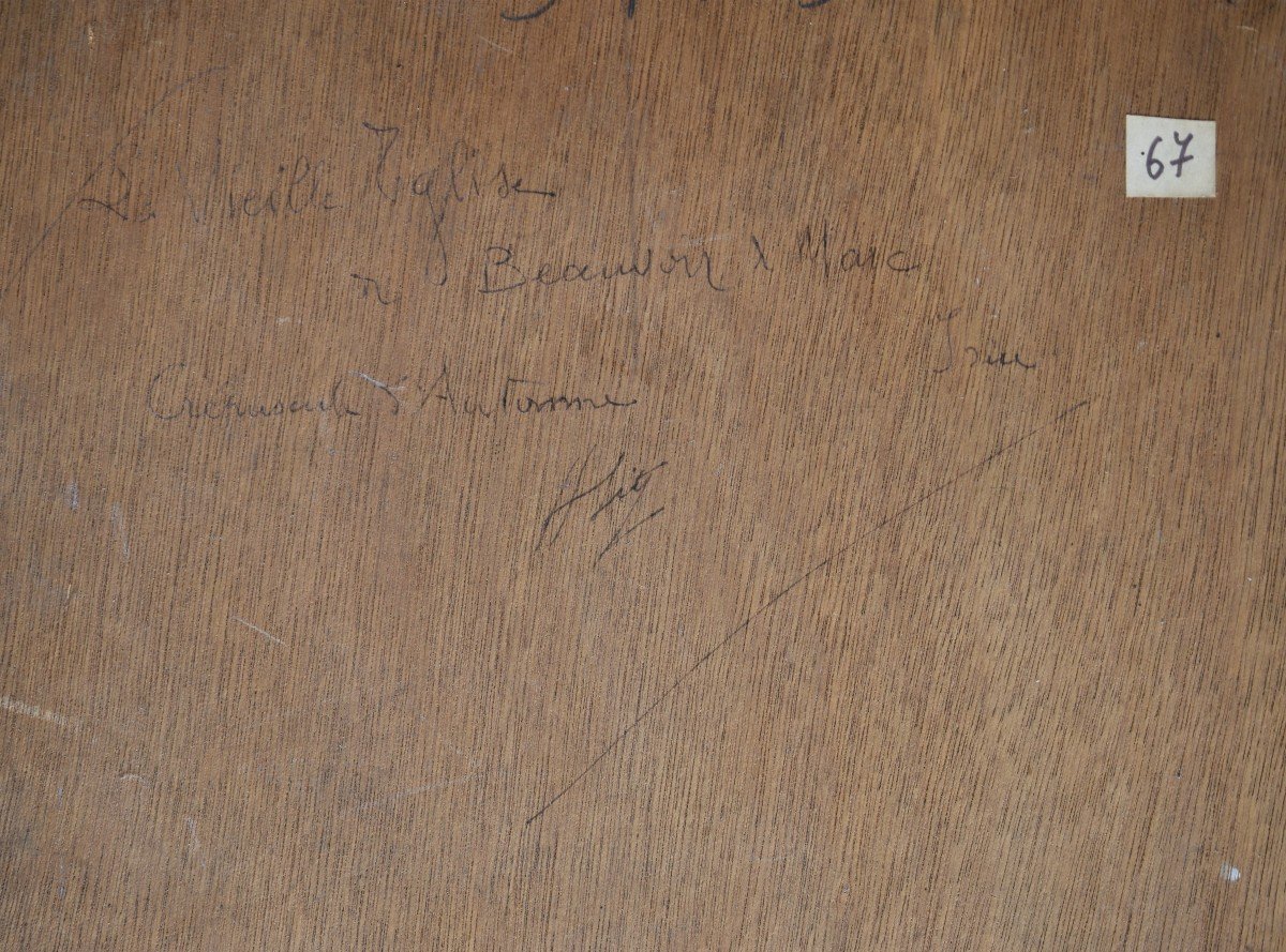 Hippolyte Léty, La vieille église de Beauvoir-de-Marc, Isère (vers 1940)-photo-4