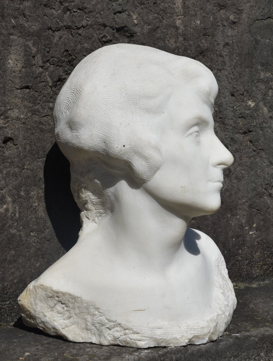 Albert-Bernard-Félix RICHARD, Tête de femme (vers 1920)-photo-5