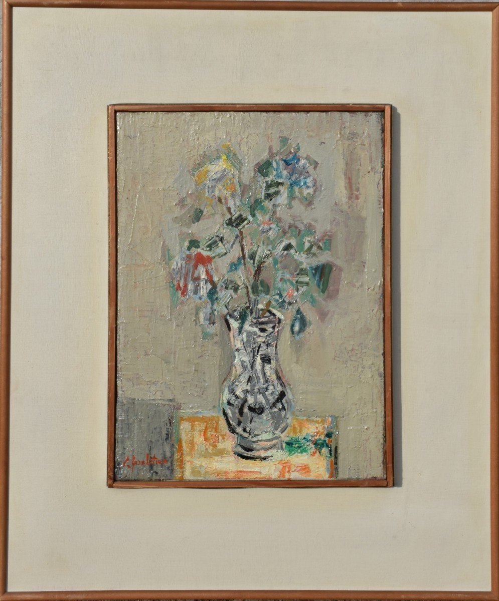 Cricor GARABÉTIAN (Bucarest 1908 - Lyon 1993), Bouquet de fleurs (1961)-photo-2