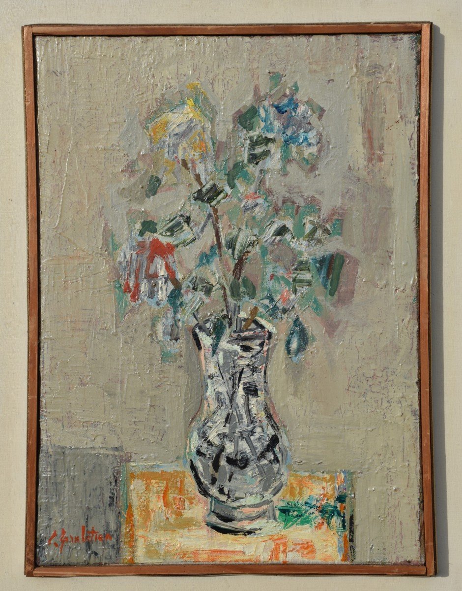 Cricor GARABÉTIAN (Bucarest 1908 - Lyon 1993), Bouquet de fleurs (1961)