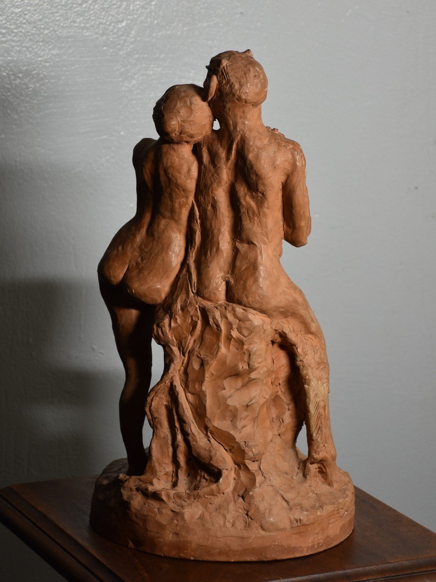 Henri LUCIEN-ROBERT, Faune et femme amoureux (vers 1900)-photo-3