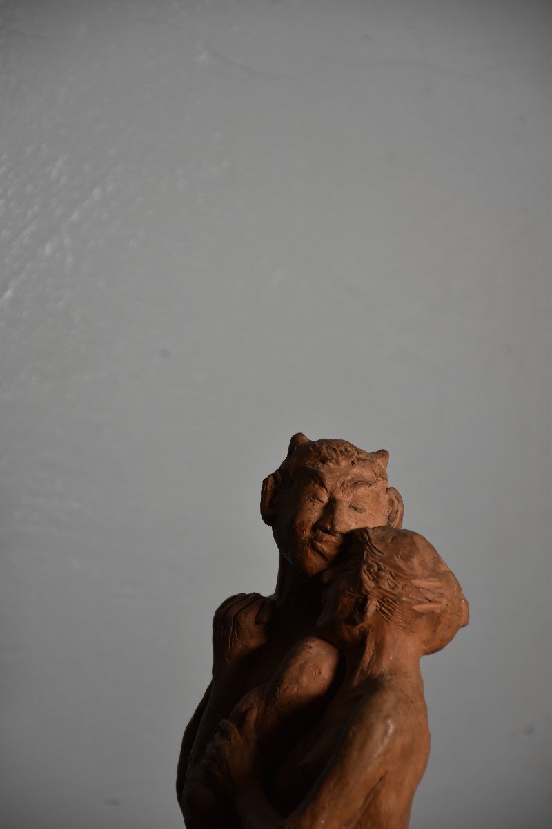 Henri LUCIEN-ROBERT, Faune et femme amoureux (vers 1900)-photo-6