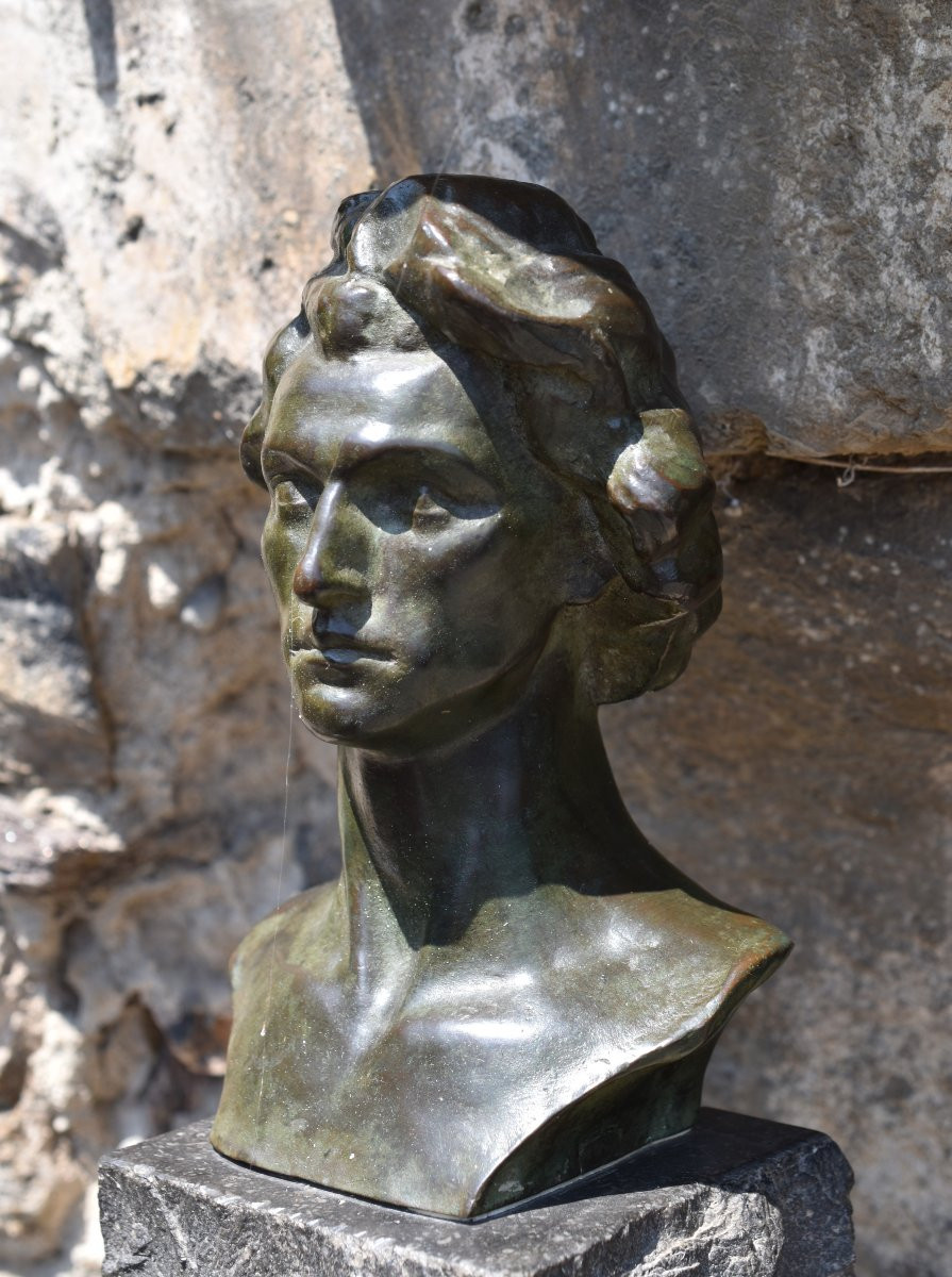 Achiel Leys (bruges 1873 - Ghent 1953), Head Of A Young Man (circa 1920)-photo-2