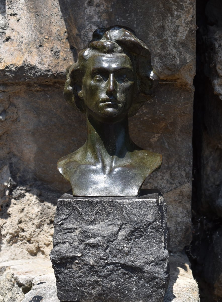 Achiel Leys (bruges 1873 - Ghent 1953), Head Of A Young Man (circa 1920)-photo-5